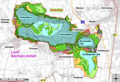 Karte Geiseltalsee (Ursprung LMBV)